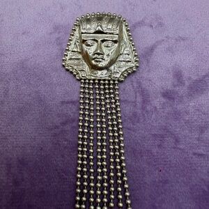 Silver Egyptian-Inspired Brooch